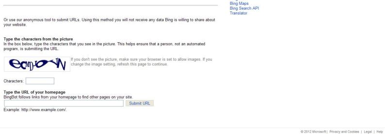 การAdd ให้ Bing รู้จักเว็บเรา